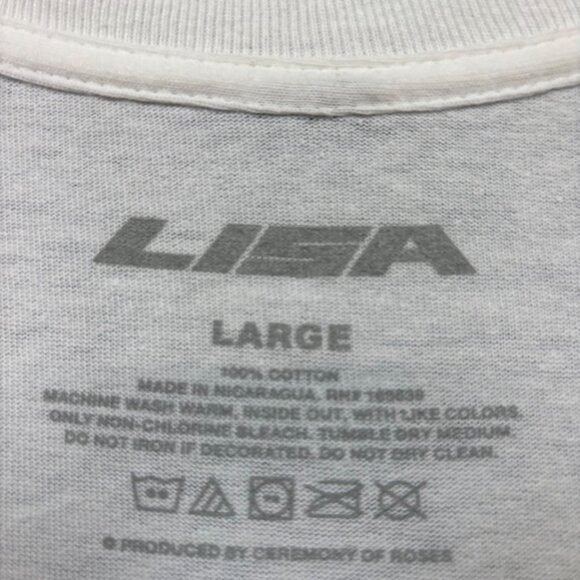 Lisa Alter Ego White Rap T-Shirt Size Large - Picture 4 of 4